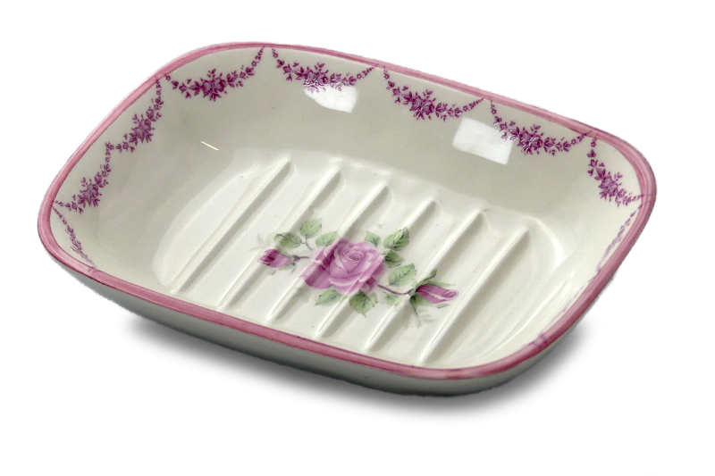 Seifenschale Rose, eckig